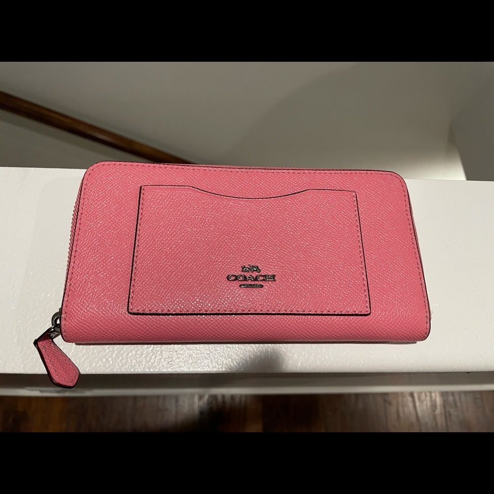 Coach Accordion Wallet - Coral Pink - Picture 2 of 5